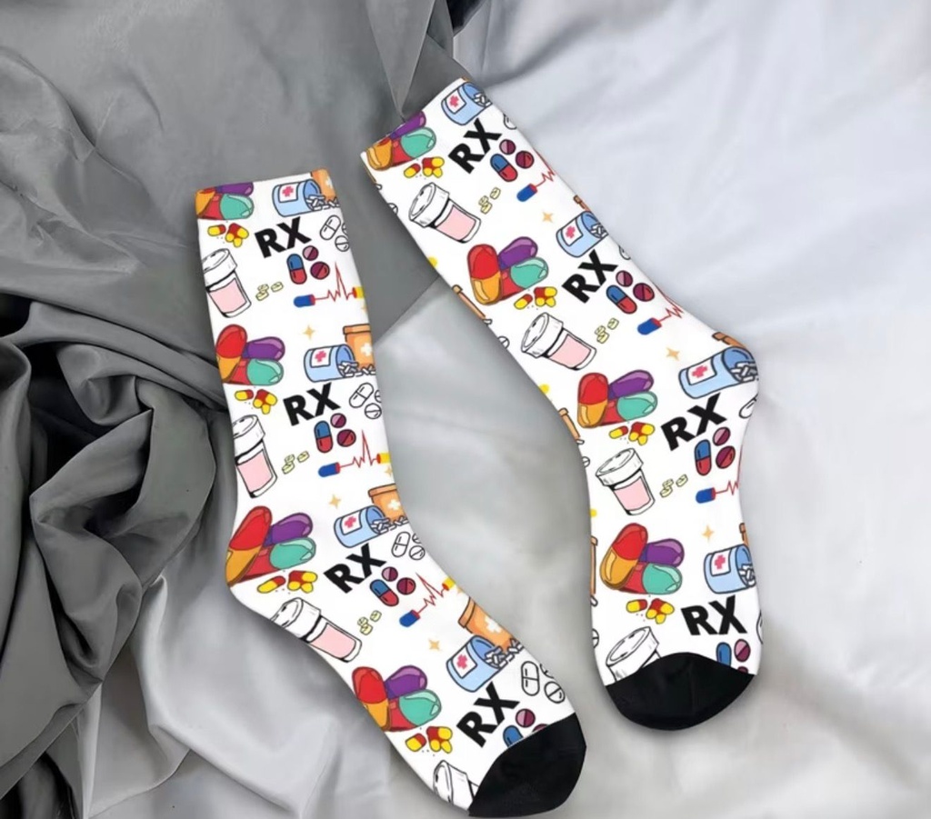 Men’s RX Pill Print Sports Socks