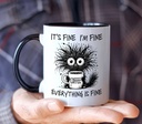 Positive Vibes Mug - Elegant Cartoon Design