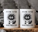 Positive Vibes Mug - Elegant Cartoon Design