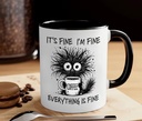 Positive Vibes Mug - Elegant Cartoon Design