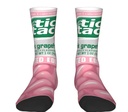 Pink Ribbon Print Crew Socks – Unisex