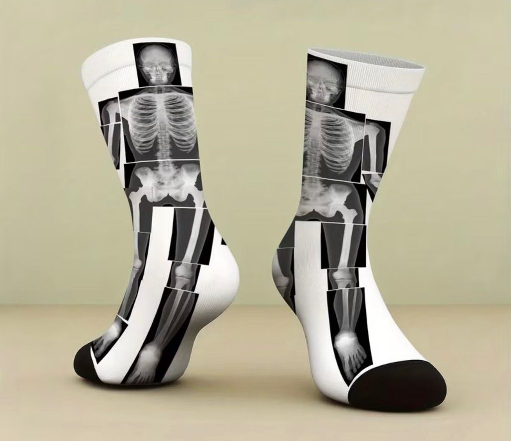 Skeleton Print Socks