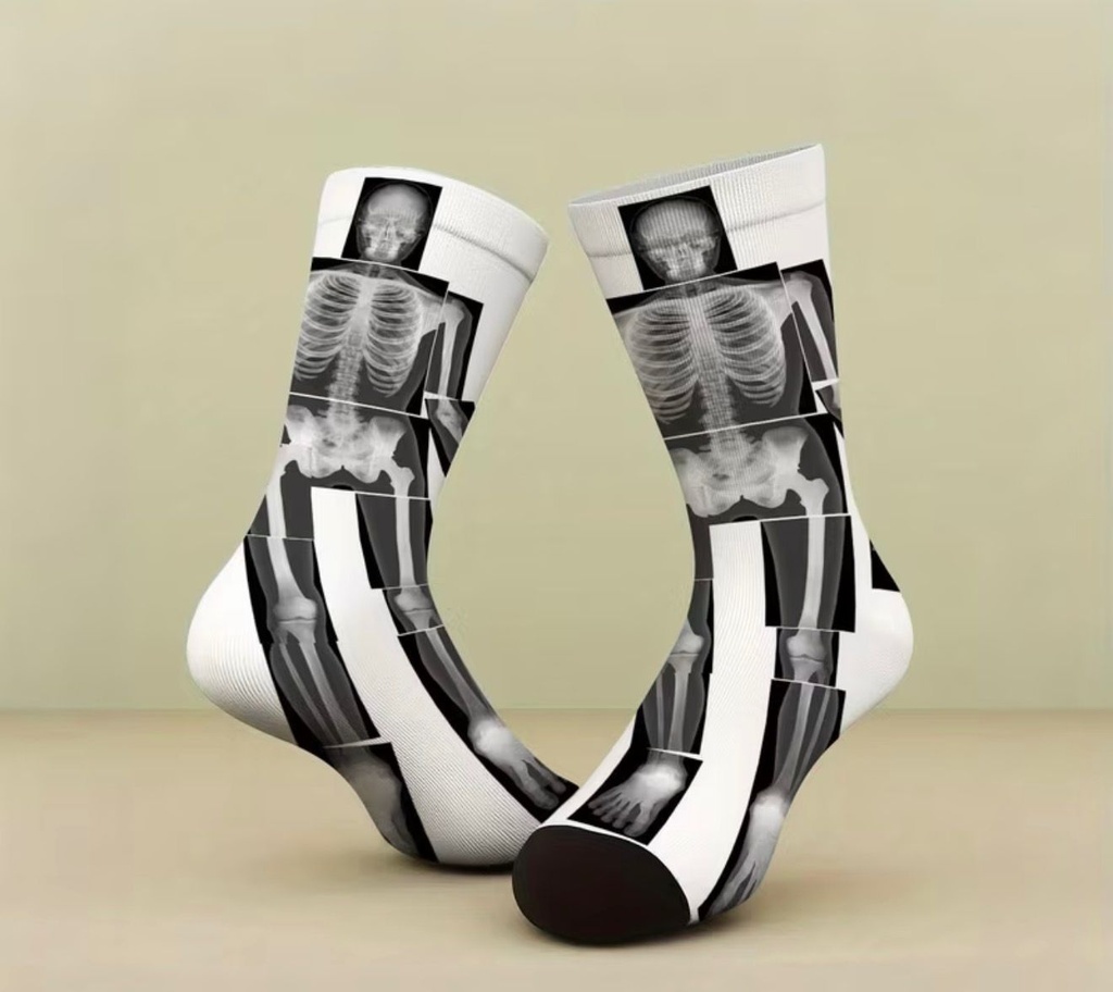 Skeleton Print Socks