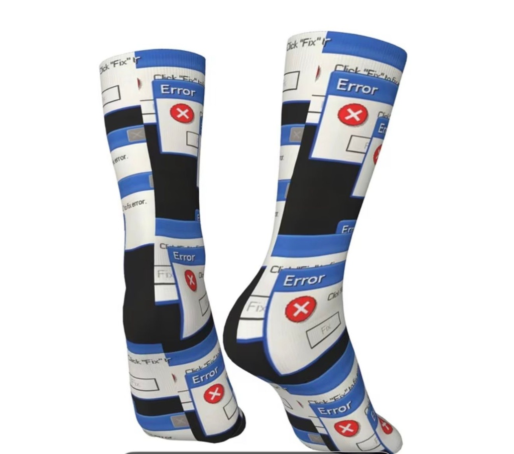 Unisex Computer-Themed Novelty Socks