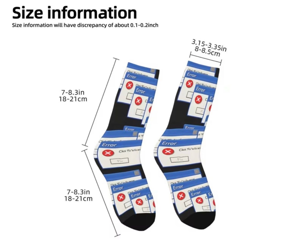 Unisex Computer-Themed Novelty Socks