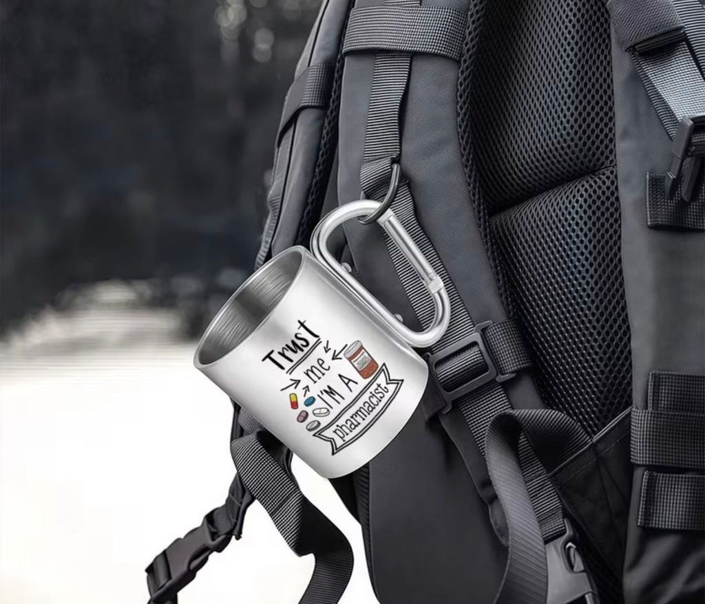 Pharmacy-Themed Enamel Mug