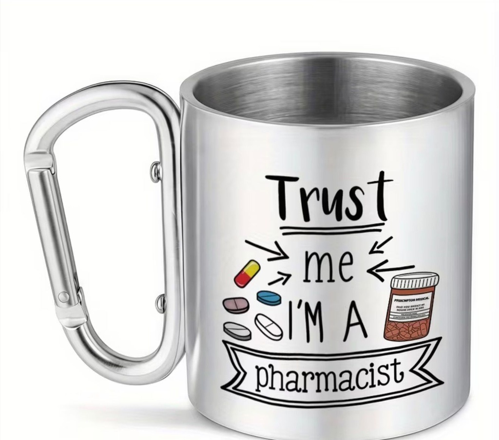 Pharmacy-Themed Enamel Mug
