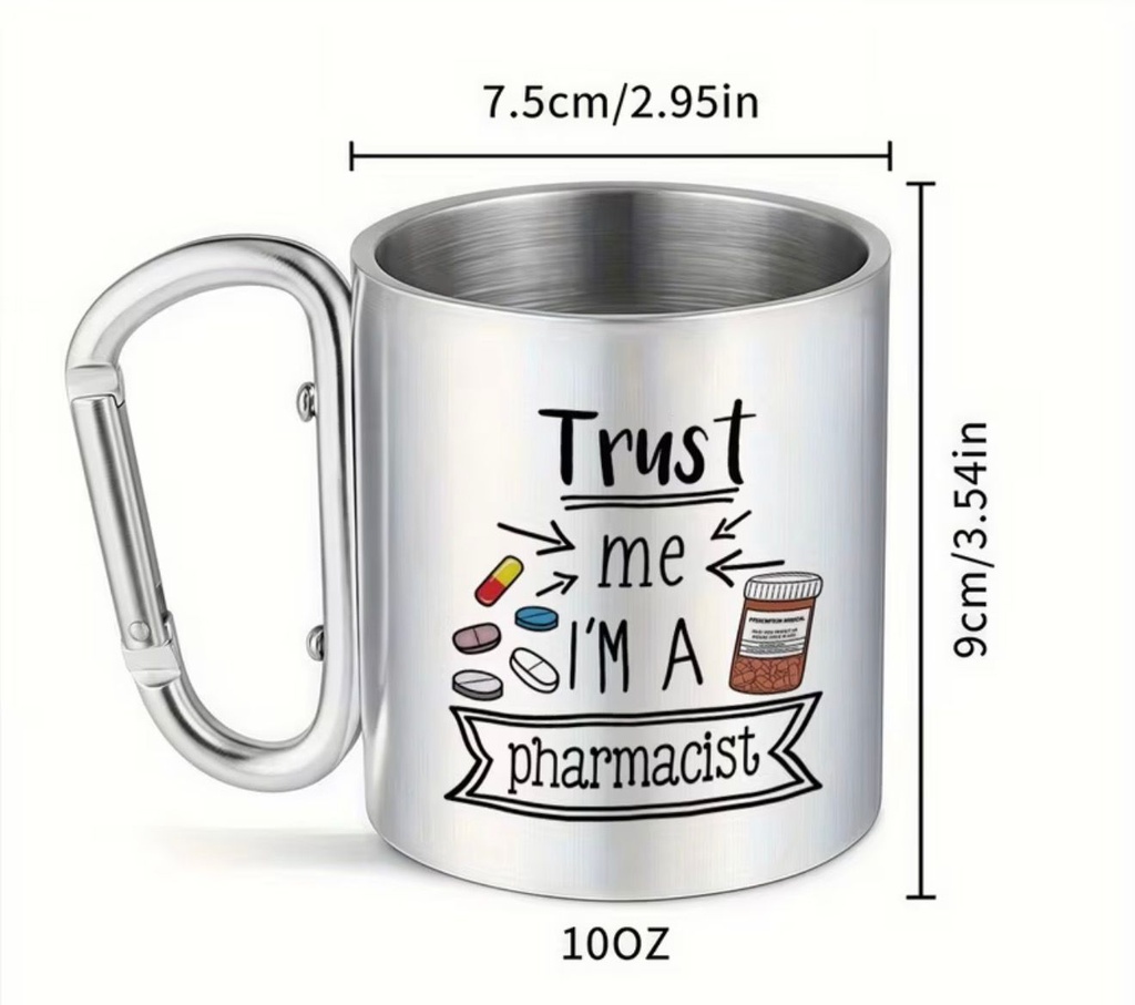Pharmacy-Themed Enamel Mug