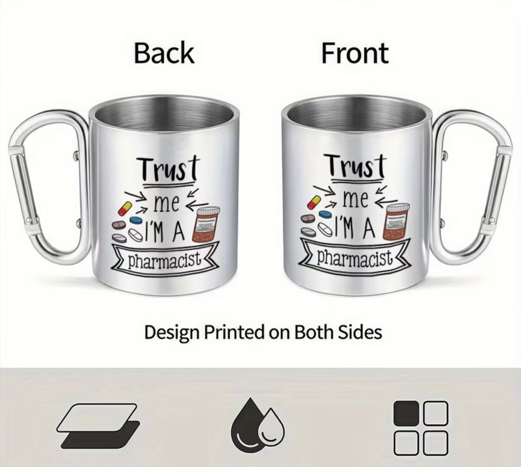 Pharmacy-Themed Enamel Mug