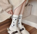 Cartoon Sheep Pattern Mid-Calf Socks
