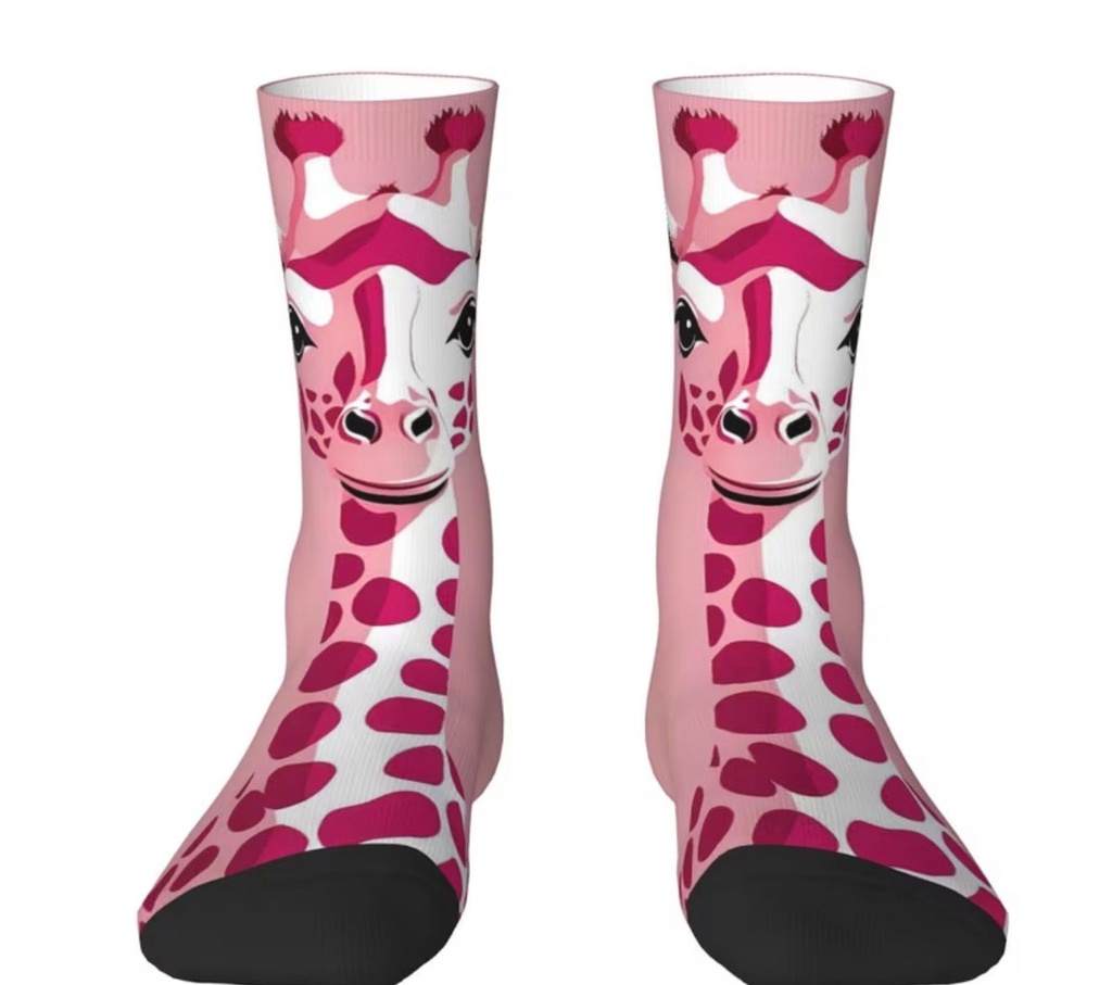 Giraffe Print Socks – Unisex