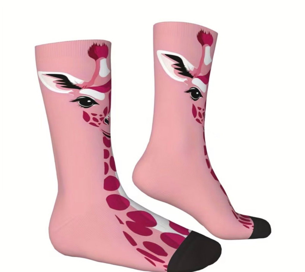 Giraffe Print Socks – Unisex