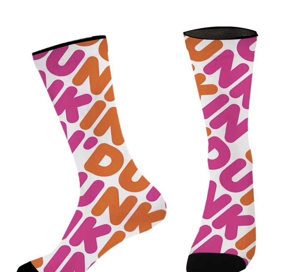 Coffee Brand Logo Print Novelty Socks – Unisex