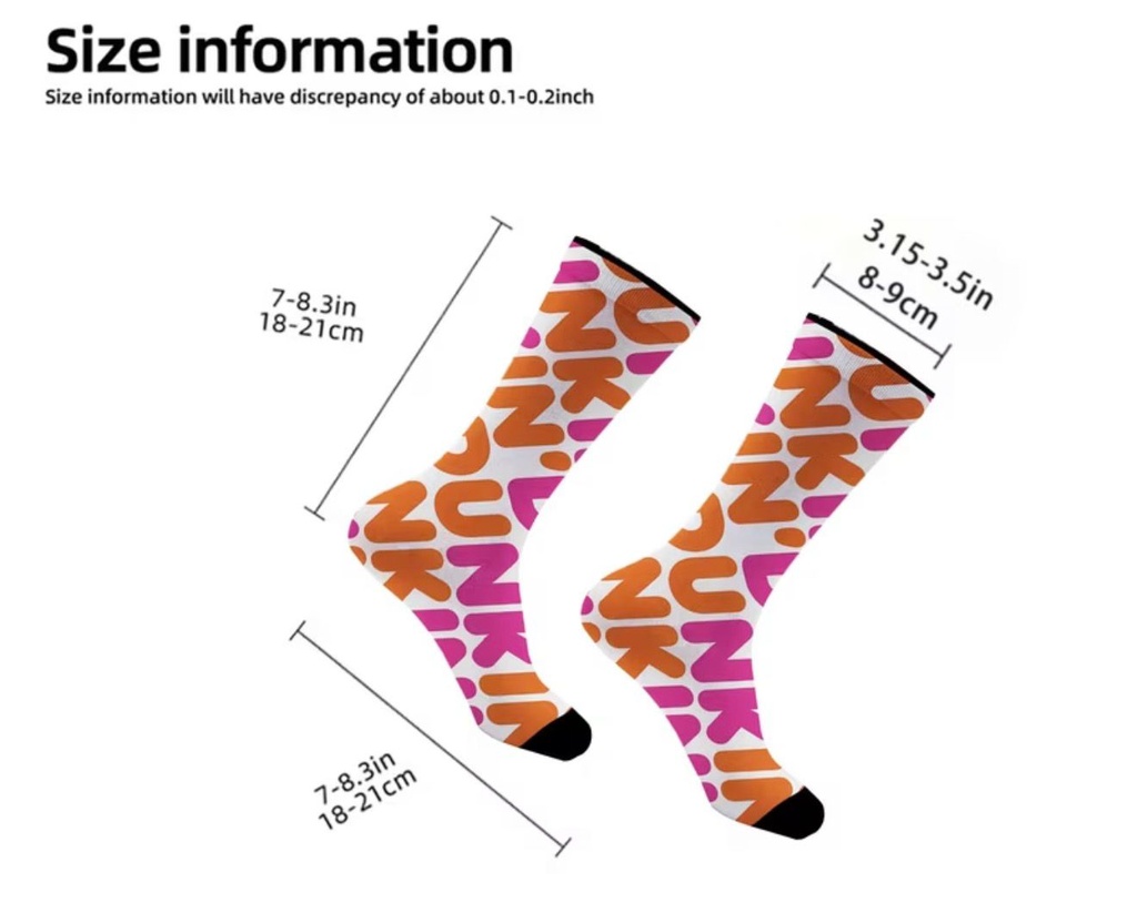 Coffee Brand Logo Print Novelty Socks – Unisex