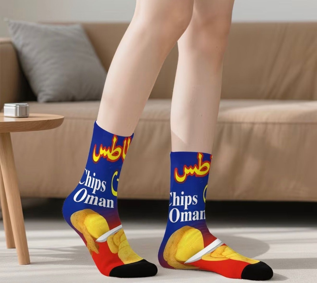 Chips Oman Inspired Luxury Print Socks