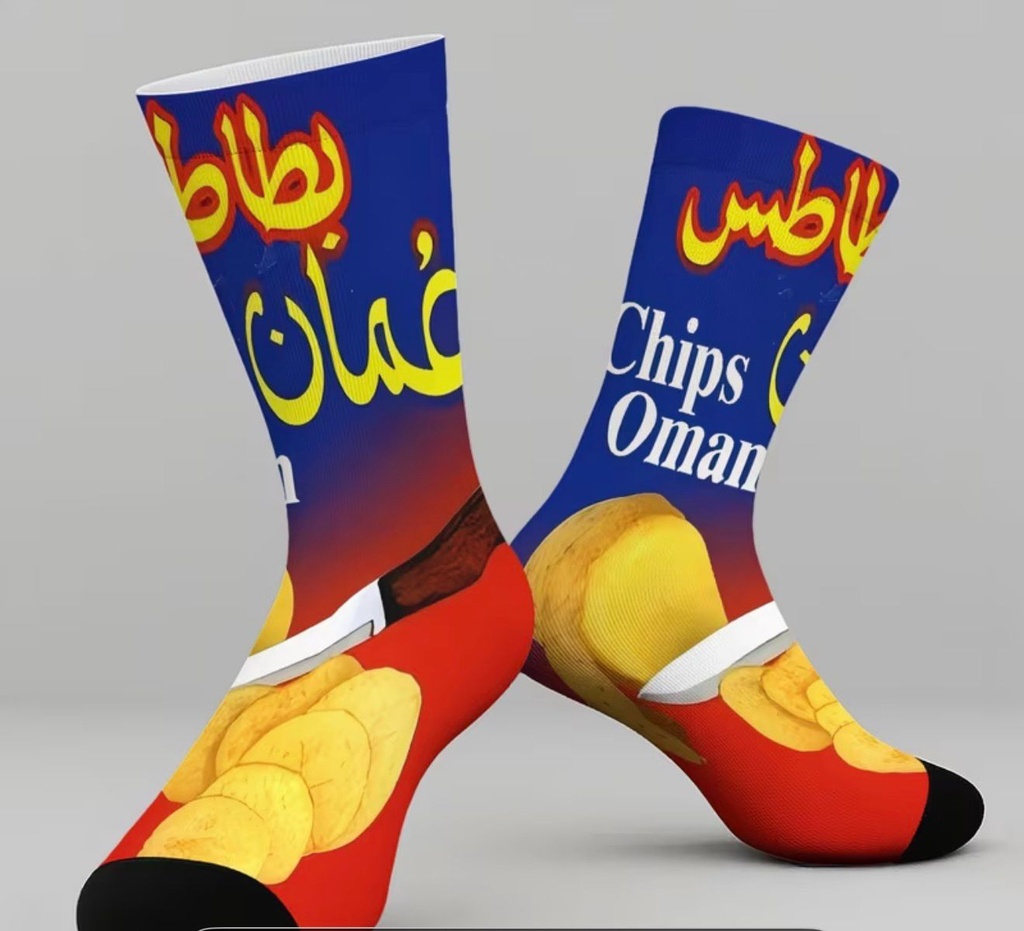 Chips Oman Inspired Luxury Print Socks