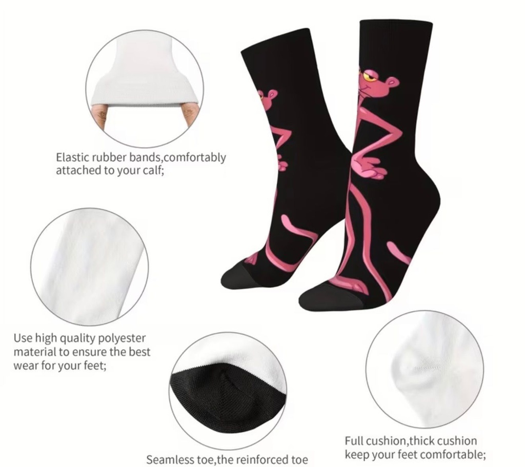 Fluffy Pink Cat Tail Socks 