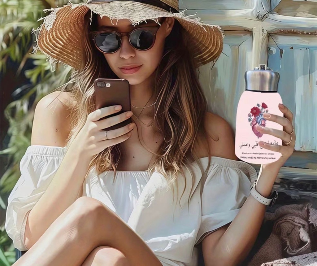 Double-Wall Vacuum Insulated Steel Tumbler with Travel Cup