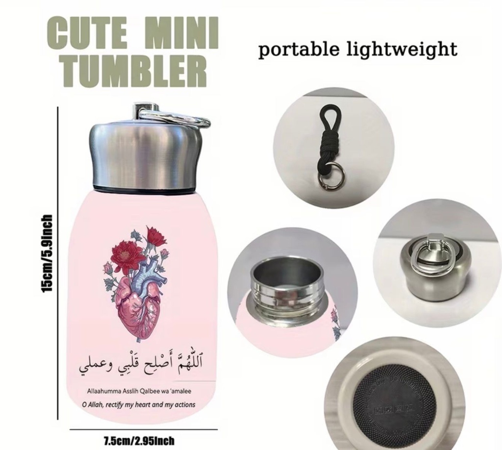 Double-Wall Vacuum Insulated Steel Tumbler with Travel Cup