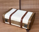 Vintage Wooden Suitcase Jewelry Storage