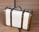 Vintage Wooden Suitcase Jewelry Storage