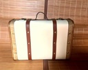 Vintage Wooden Suitcase Jewelry Storage
