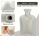 Soft Hot Water Bottle with Plush Cover for Comfort and Warmth for Hands and Feet
