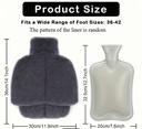 Soft Hot Water Bottle with Plush Cover for Comfort and Warmth for Hands and Feet