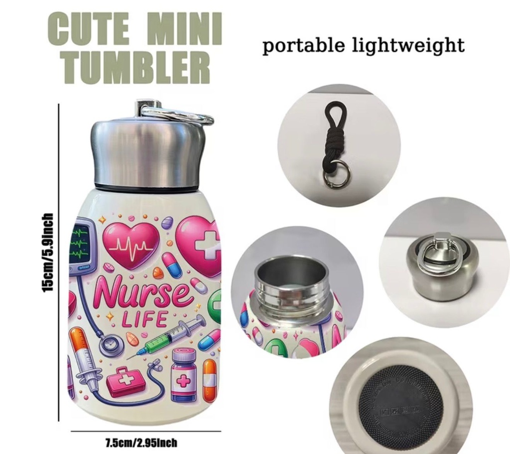 Medical Nurse Insulated Water Bottle With Handle