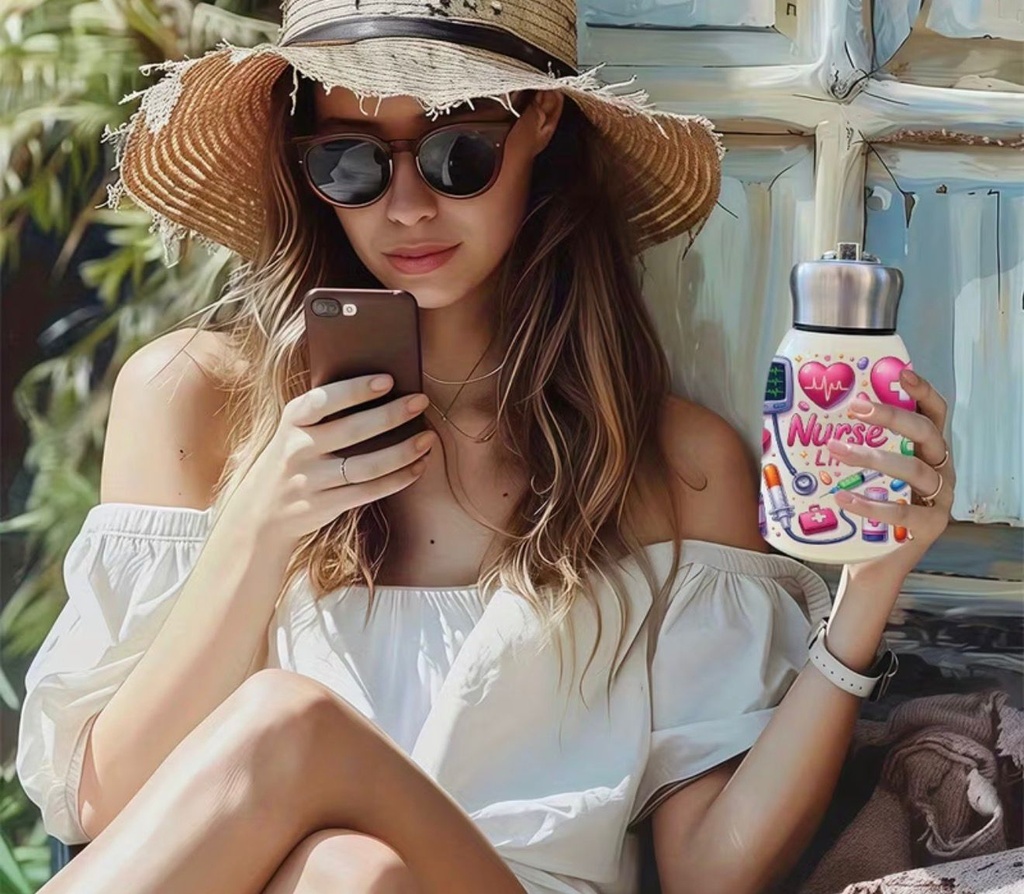 Medical Nurse Insulated Water Bottle With Handle