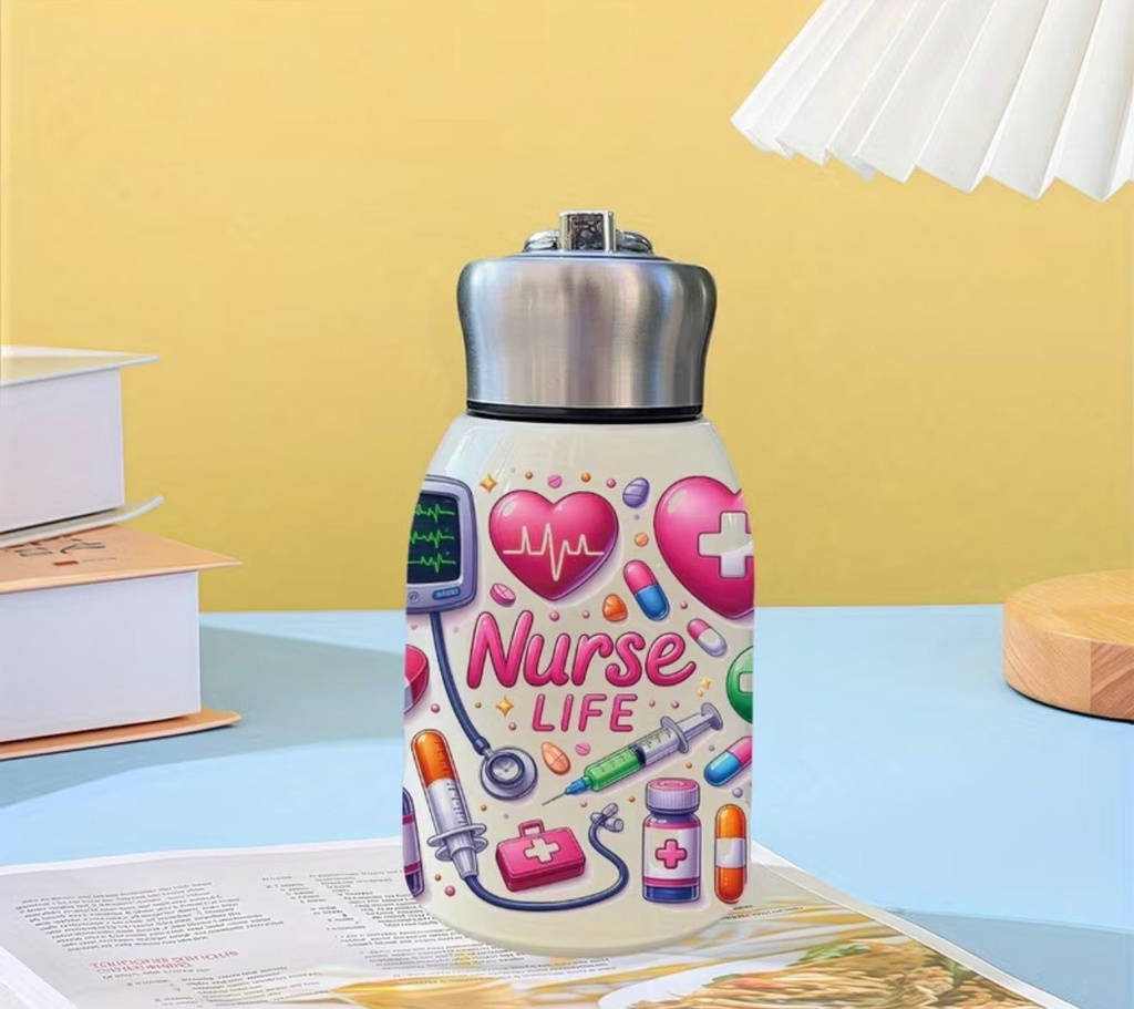 Medical Nurse Insulated Water Bottle With Handle