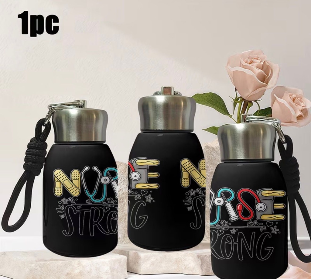 Nurse Insulated Water Bottle with Handle