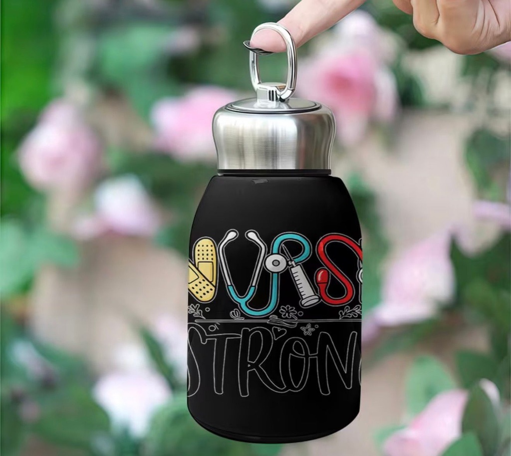 Nurse Insulated Water Bottle with Handle