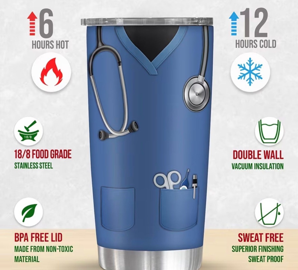 Nurse Stainless Steel Tumbler