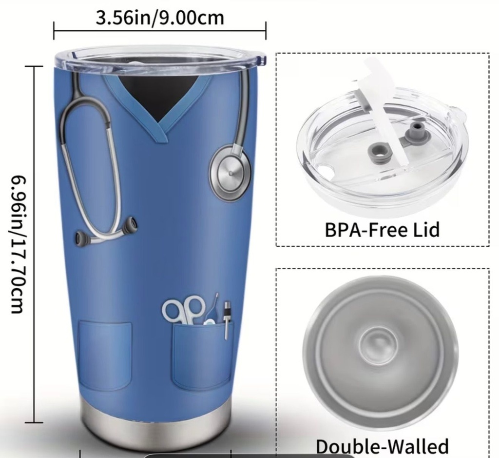 Nurse Stainless Steel Tumbler