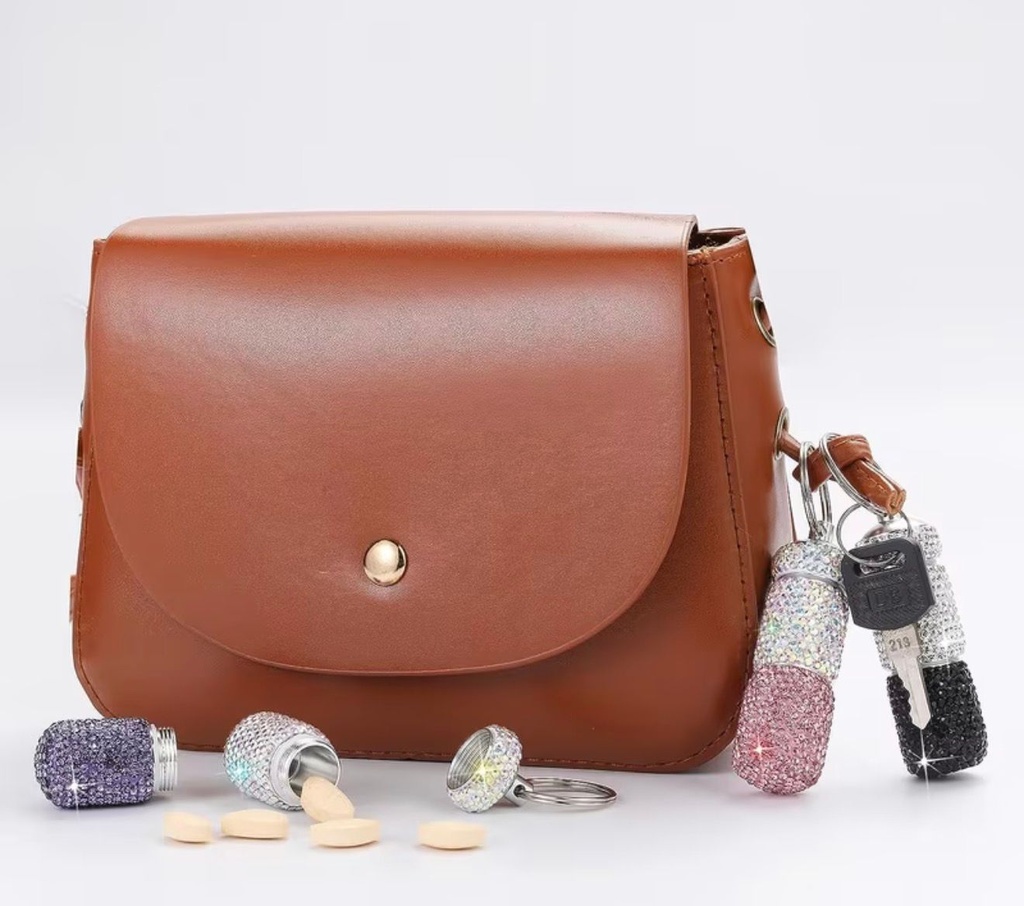 Waterproof Bling Pill Container