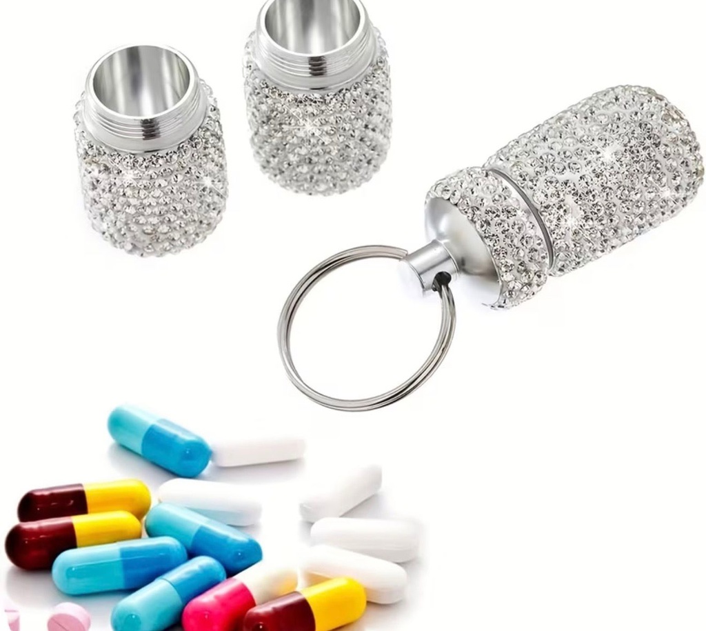 Waterproof Bling Pill Container