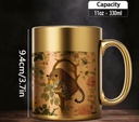 Golden Leopard Ceramic Cup