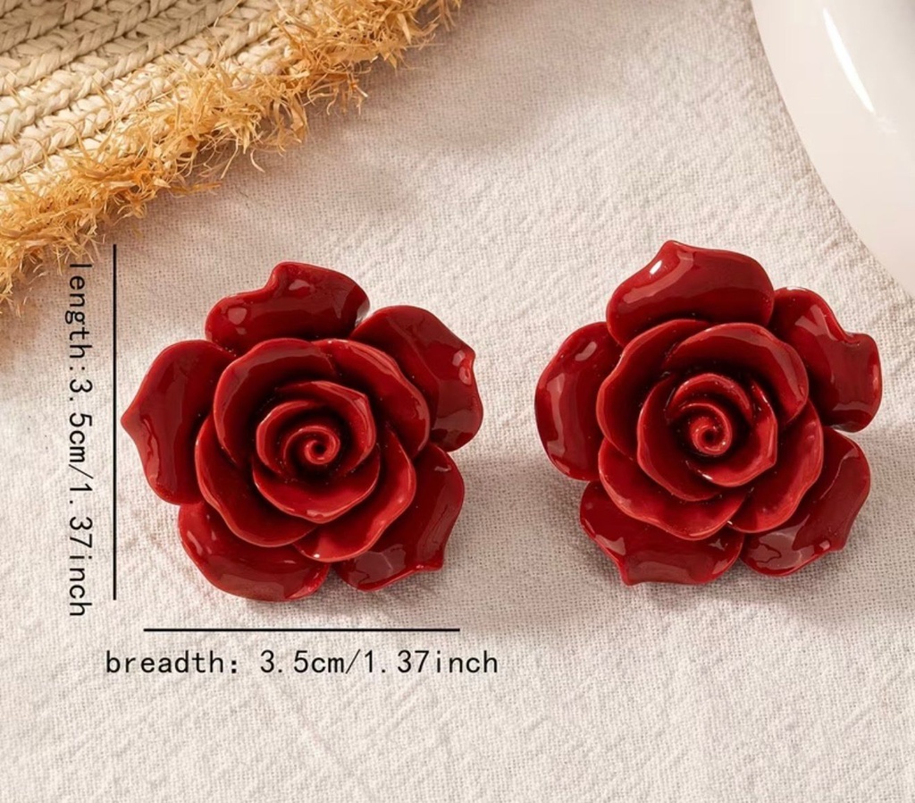 Rose-Inspired Stud Earrings