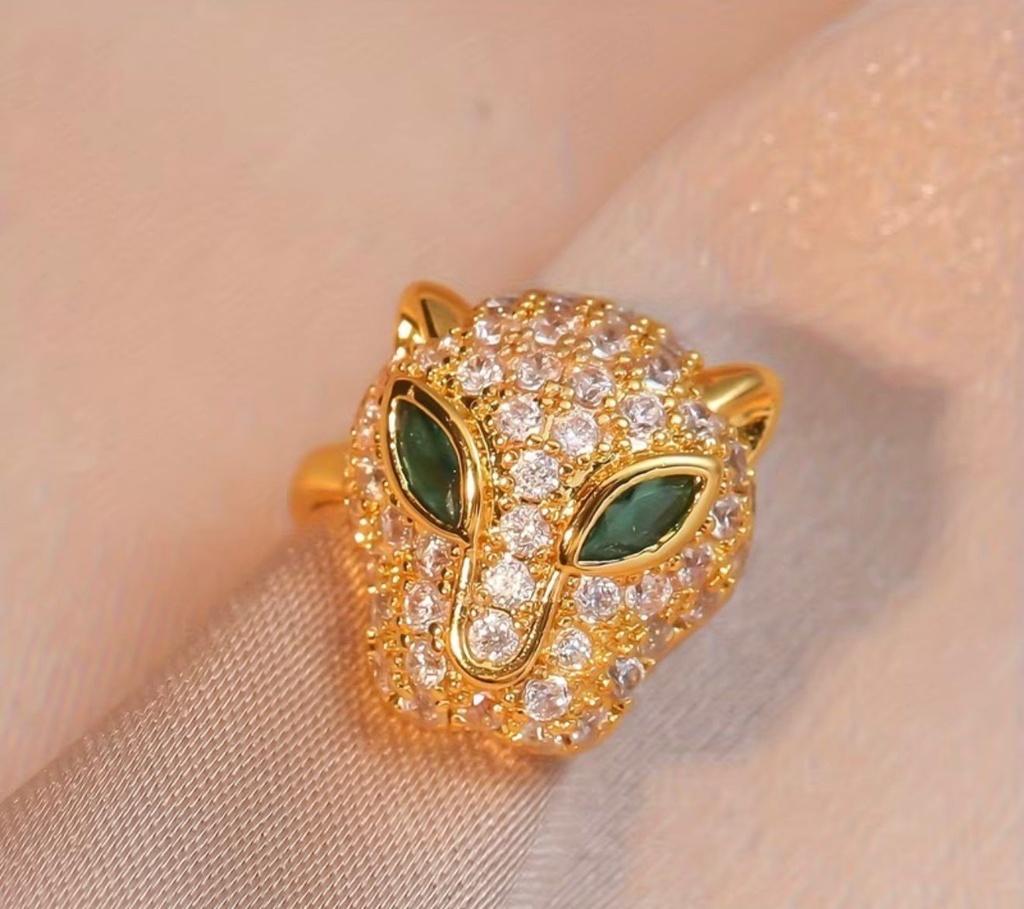 Green Leopard Cone Ear Cuff