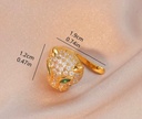 Green Leopard Cone Ear Cuff