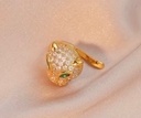 Green Leopard Cone Ear Cuff