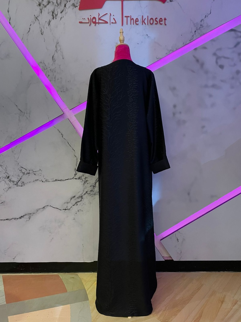 Pearl Button Detail Abaya 