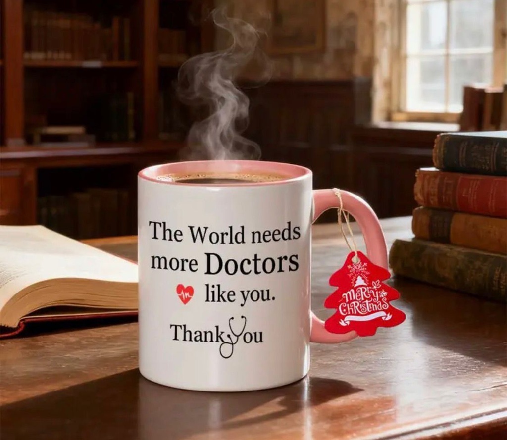Ceramic Mug With "The World Needs More Doctors Like You" & "thank You"