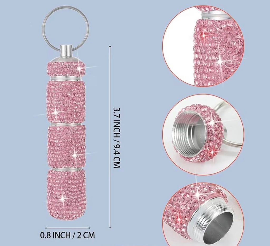 Waterproof Bling Pill Container