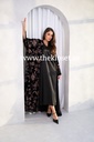 Floral Printed Velvet Abaya
