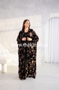 Floral Printed Velvet Abaya