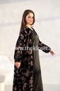 Floral Printed Velvet Abaya