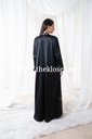 Elegant V-Neck Abaya with Dotted Print