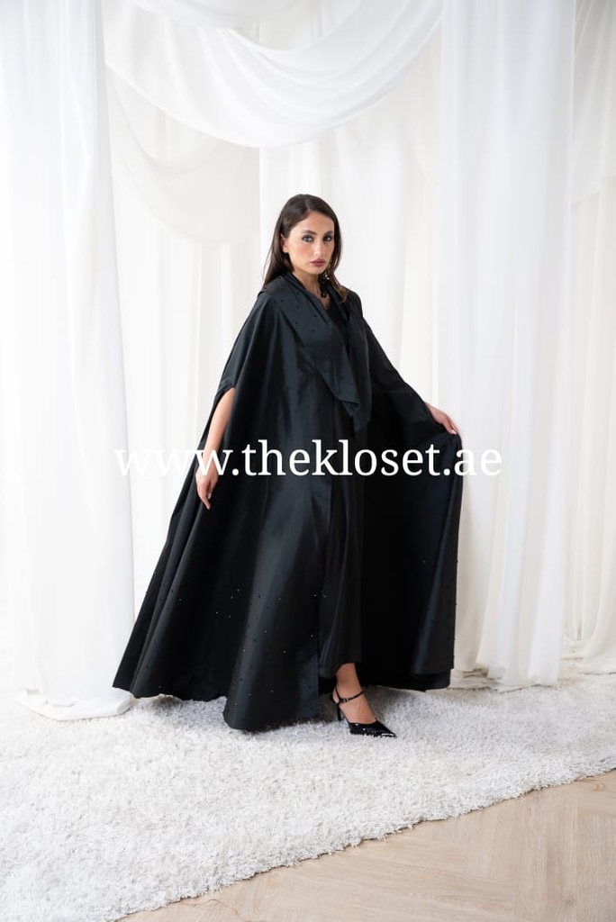 Luxe Draped Collar Abaya